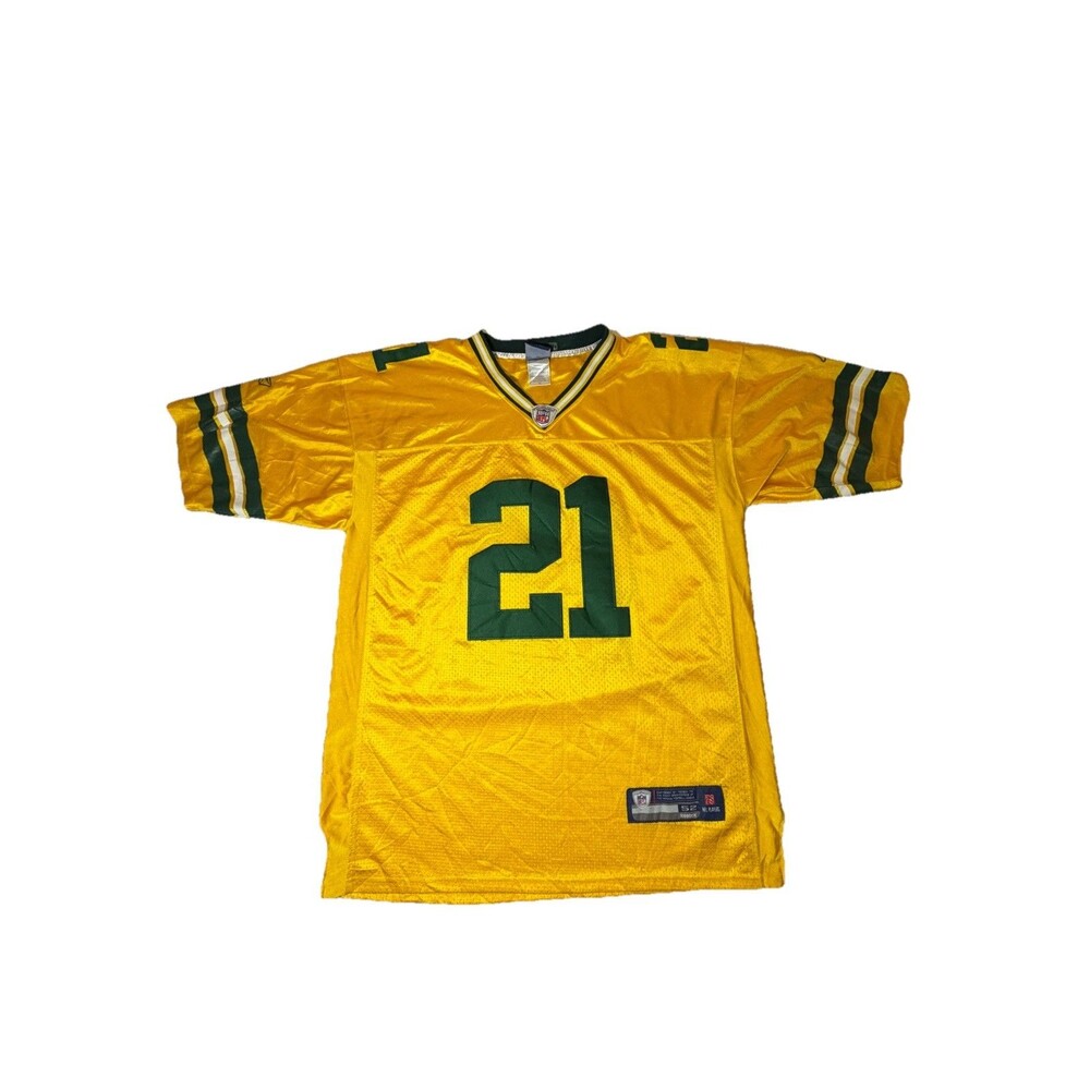 Green Bay Packers Woodson #21 Reebok On Field NFL Jersey Yellow Mens 54 3XL